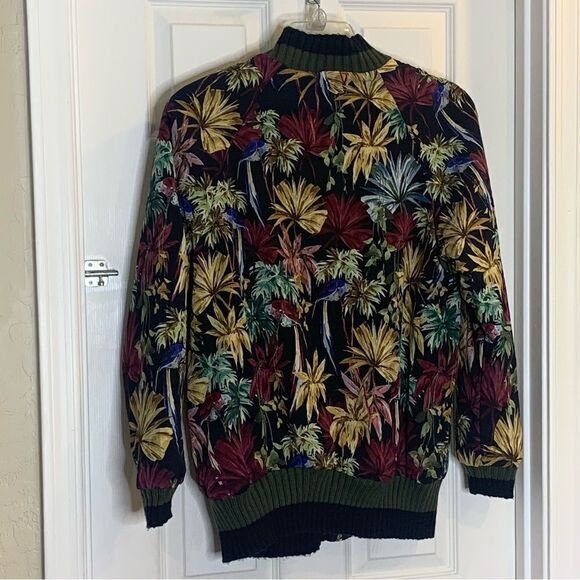 ZARA Tropical Hawaiian Bomber Jacket Size XS - Picture 6 of 13